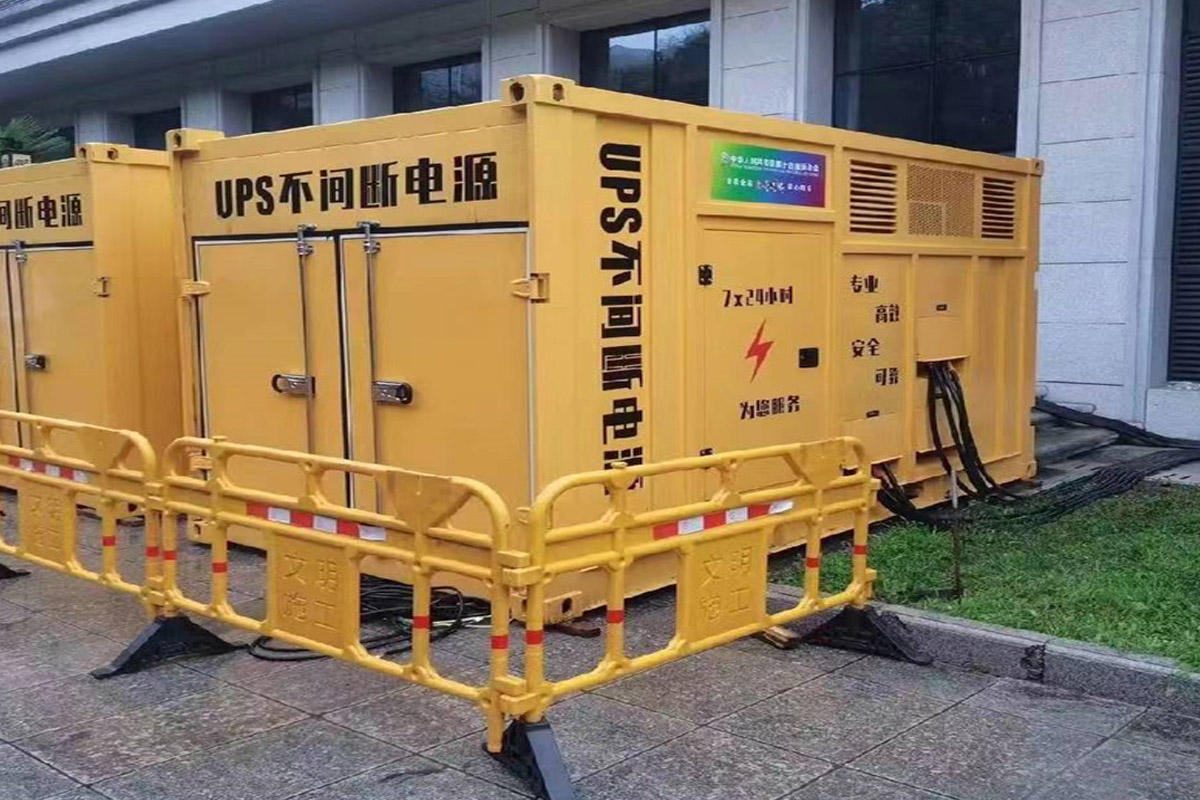 大涌镇发电机租赁施工现场