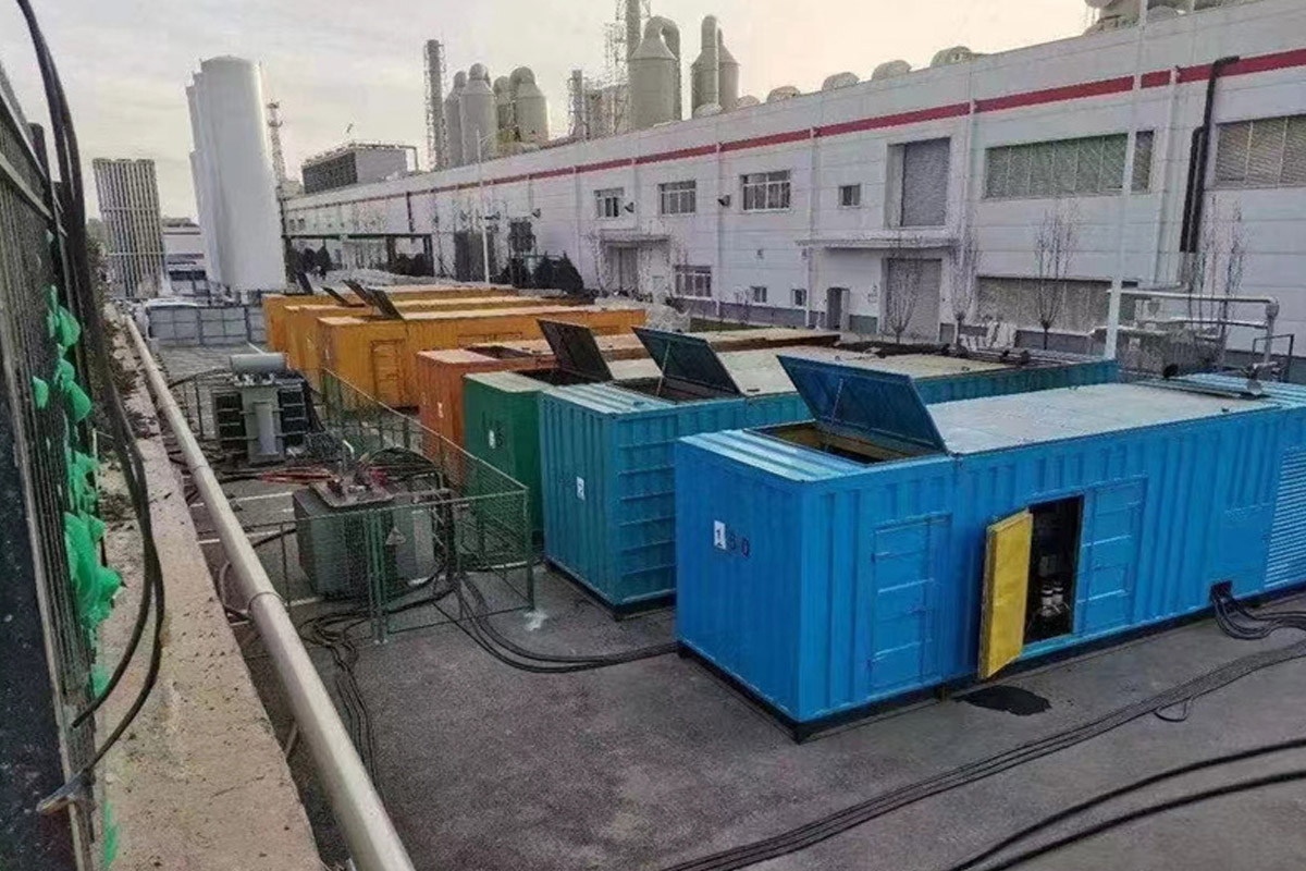 大涌镇发电机租赁施工现场
